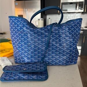 GOYARD ST LOUIS PM BAG BLUE